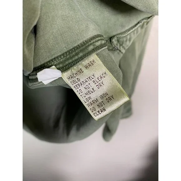 Ryan Michael Men Silk Blend Green Button Up Shirt Size Large Long Sleeve Western - Picture 8 of 16